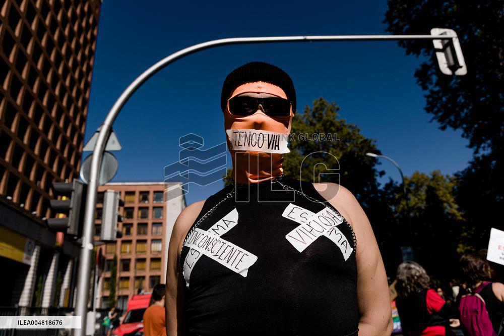 Fourth Positive March organized by Pride Positivo - Madrid