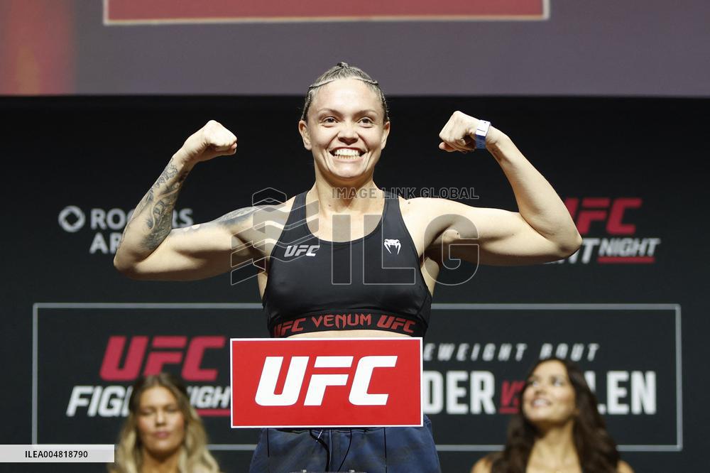 UFC Fight Night Weigh-In Event Ridder vs Allen - Vancouver
