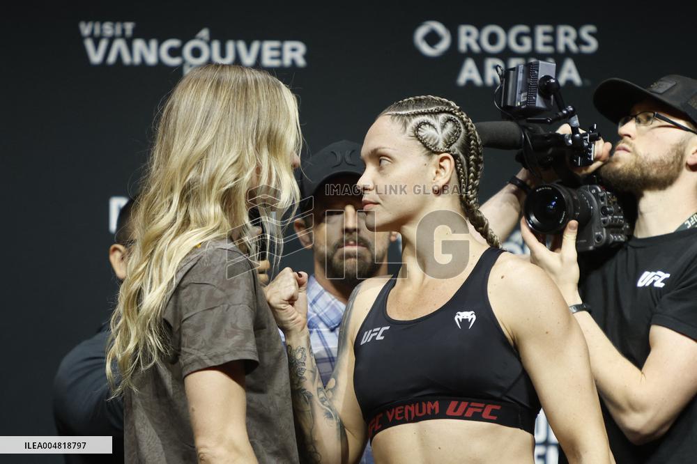 UFC Fight Night Weigh-In Event Ridder vs Allen - Vancouver