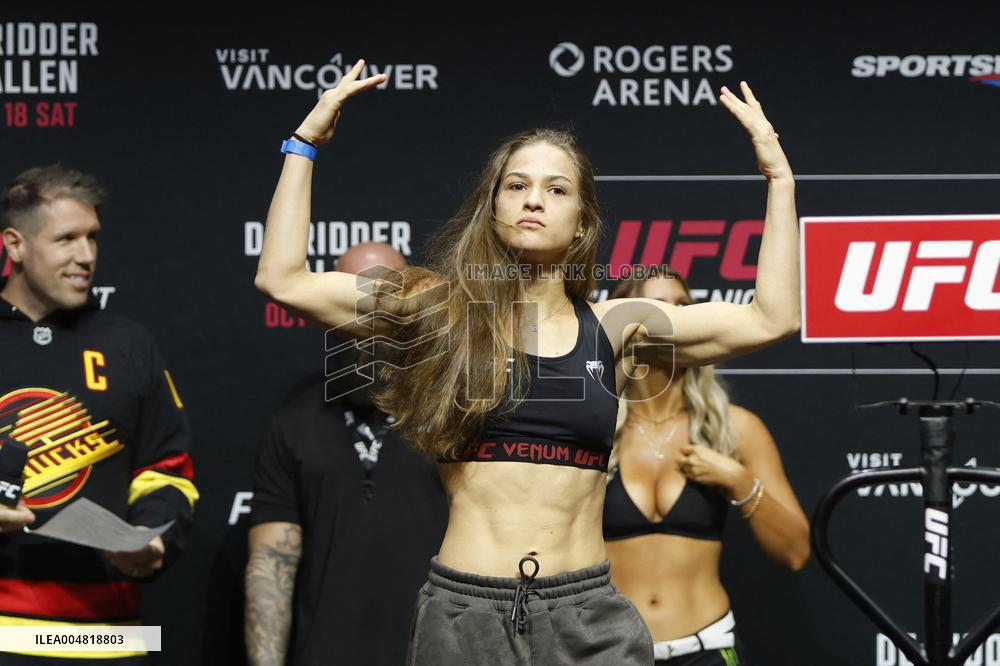 UFC Fight Night Weigh-In Event Ridder vs Allen - Vancouver