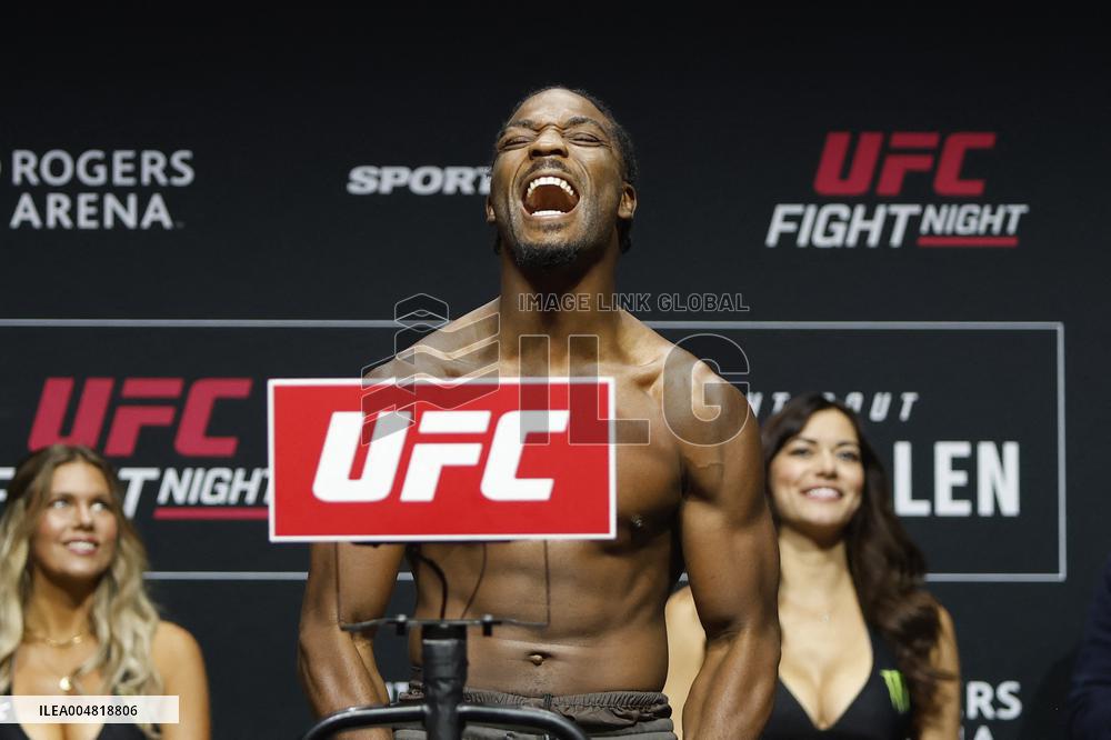 UFC Fight Night Weigh-In Event Ridder vs Allen - Vancouver