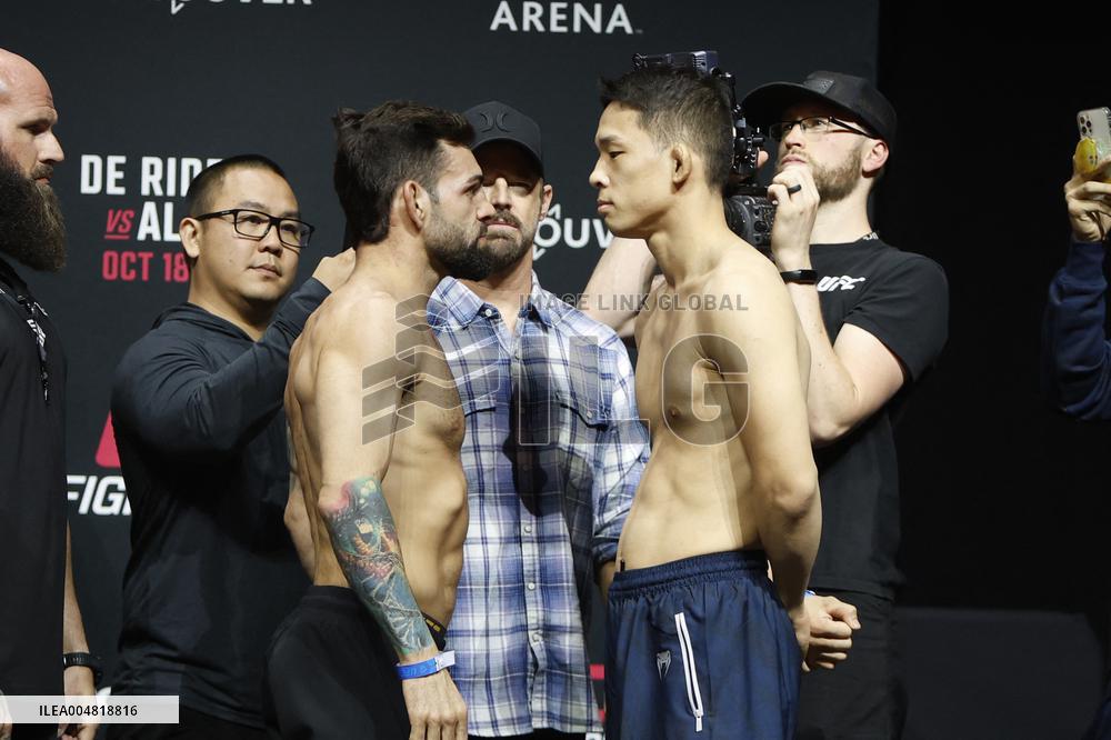 UFC Fight Night Weigh-In Event Ridder vs Allen - Vancouver