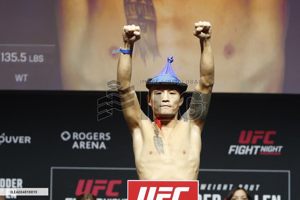 UFC Fight Night Weigh-In Event Ridder vs Allen - Vancouver