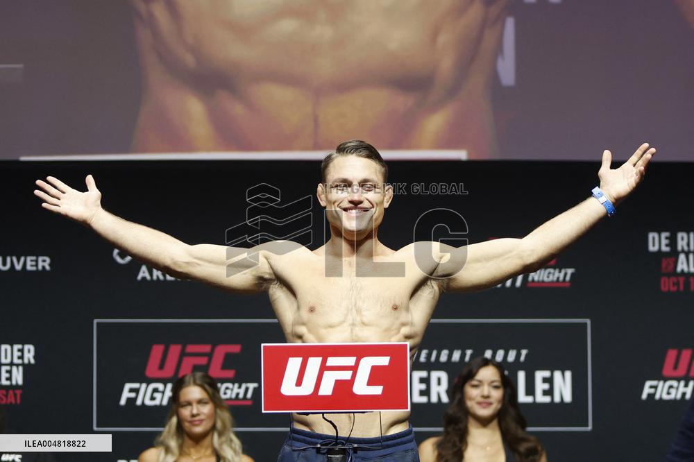 UFC Fight Night Weigh-In Event Ridder vs Allen - Vancouver