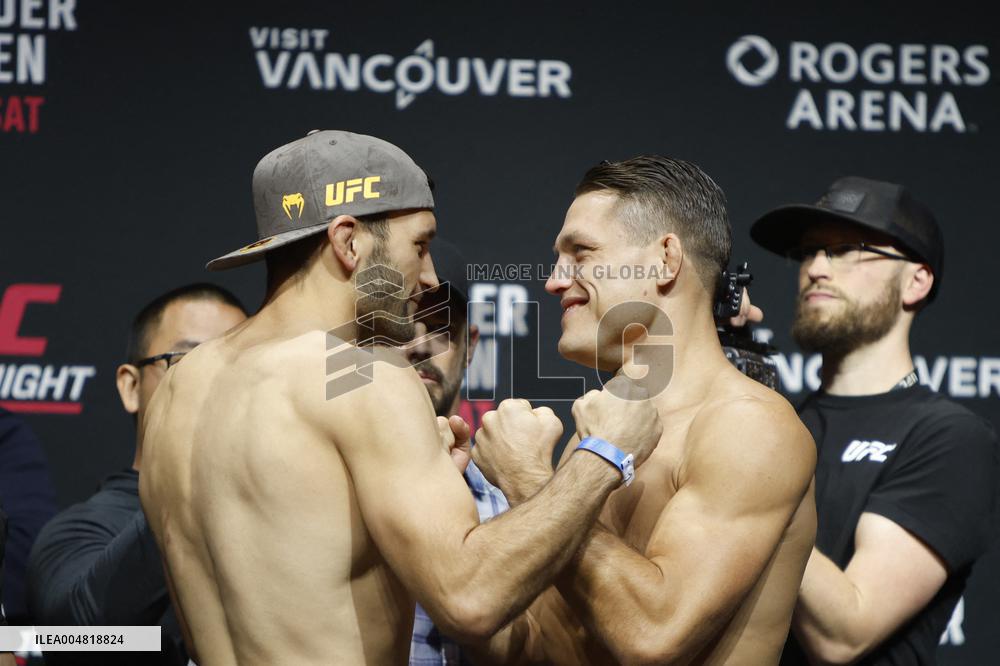 UFC Fight Night Weigh-In Event Ridder vs Allen - Vancouver