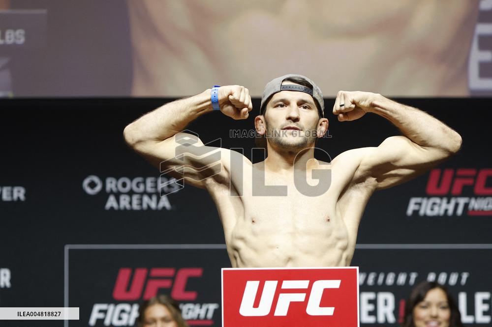 UFC Fight Night Weigh-In Event Ridder vs Allen - Vancouver