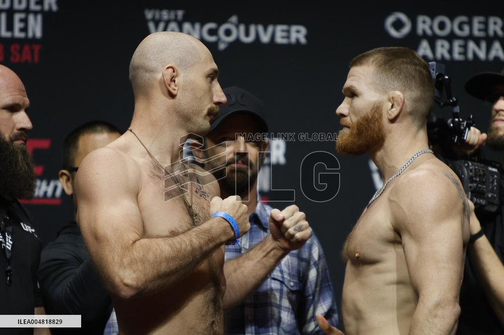 UFC Fight Night Weigh-In Event Ridder vs Allen - Vancouver