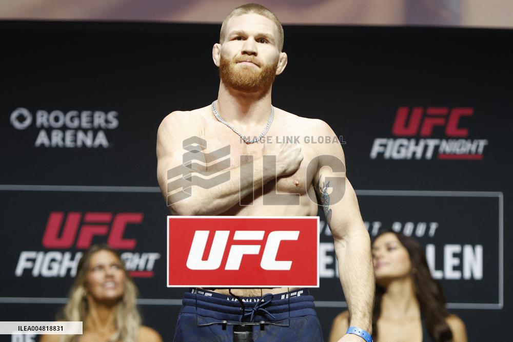 UFC Fight Night Weigh-In Event Ridder vs Allen - Vancouver
