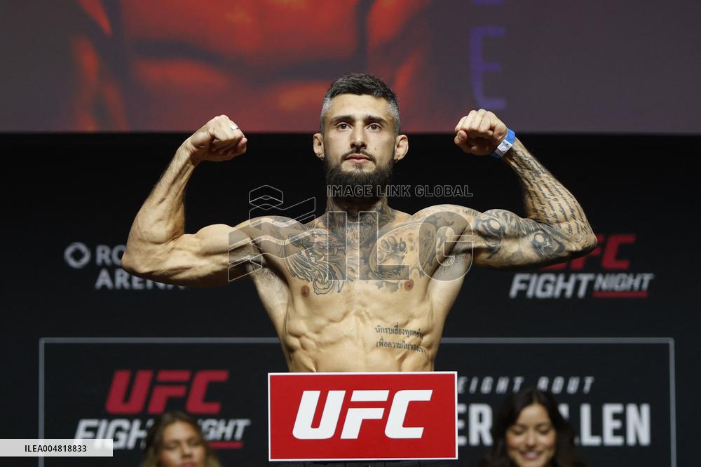 UFC Fight Night Weigh-In Event Ridder vs Allen - Vancouver