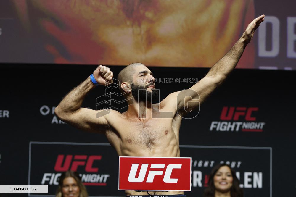 UFC Fight Night Weigh-In Event Ridder vs Allen - Vancouver