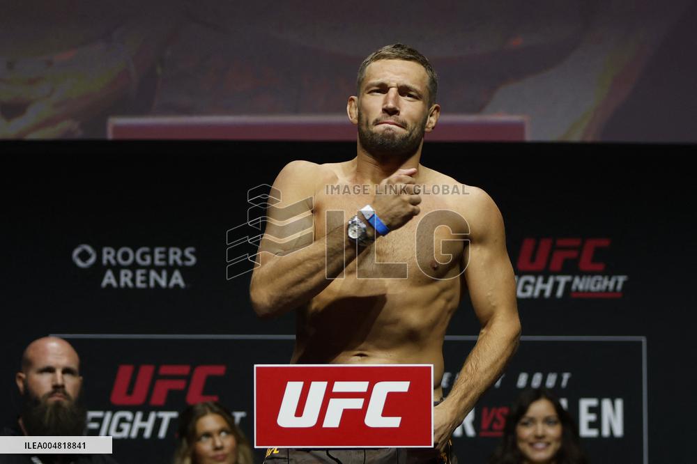 UFC Fight Night Weigh-In Event Ridder vs Allen - Vancouver