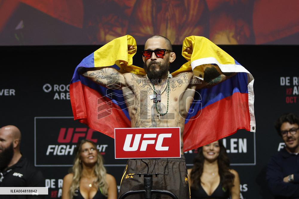 UFC Fight Night Weigh-In Event Ridder vs Allen - Vancouver