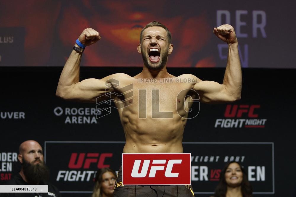 UFC Fight Night Weigh-In Event Ridder vs Allen - Vancouver
