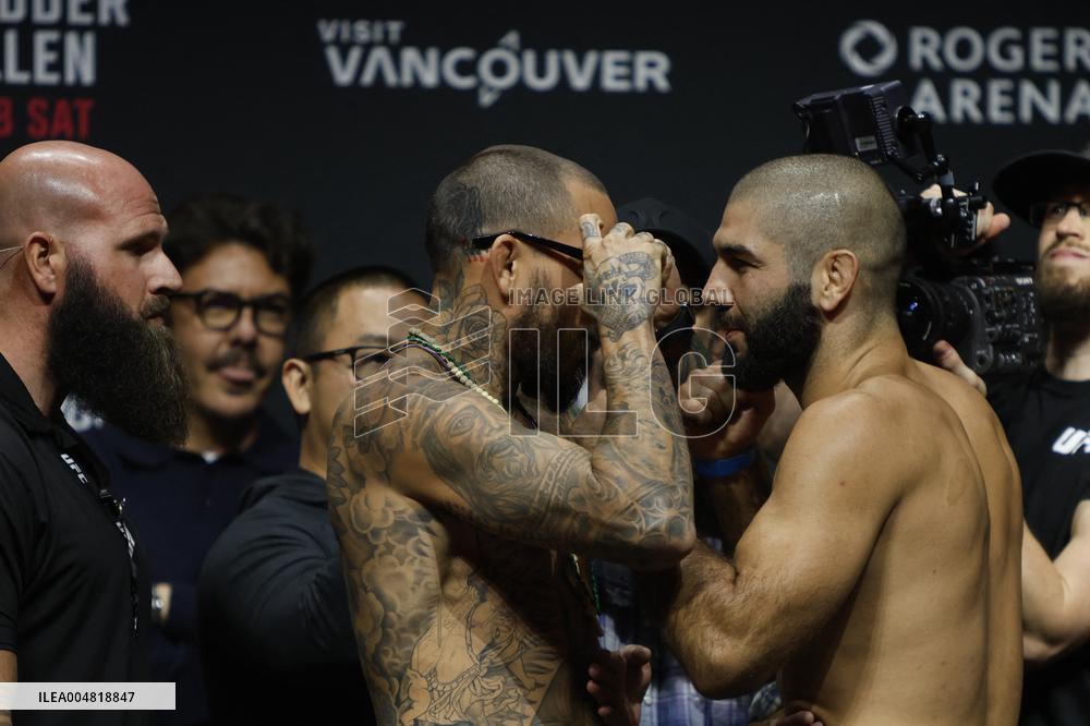 UFC Fight Night Weigh-In Event Ridder vs Allen - Vancouver