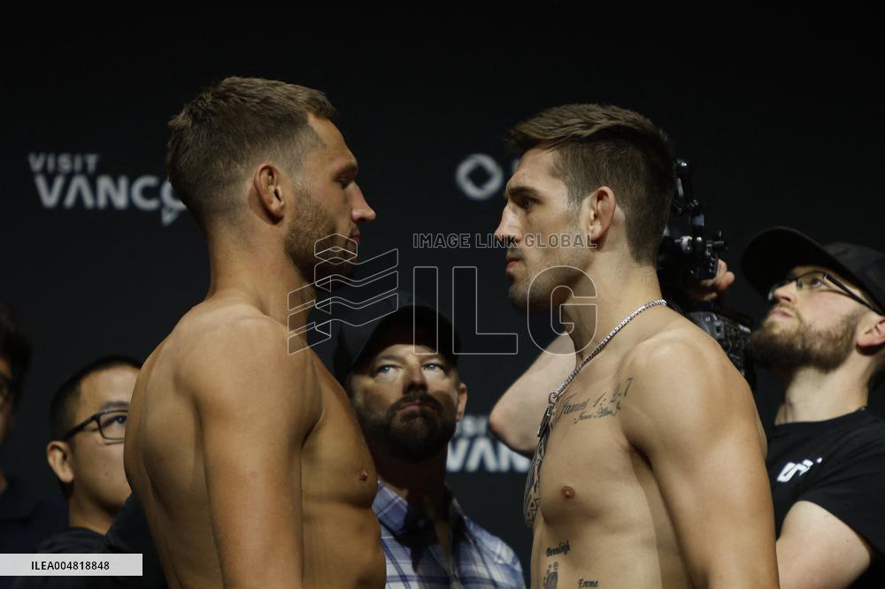 UFC Fight Night Weigh-In Event Ridder vs Allen - Vancouver