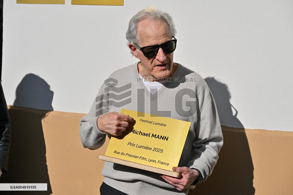17th Lumiere Film Festival Michael Mann Unveils His Plaque On Film Makers Wall