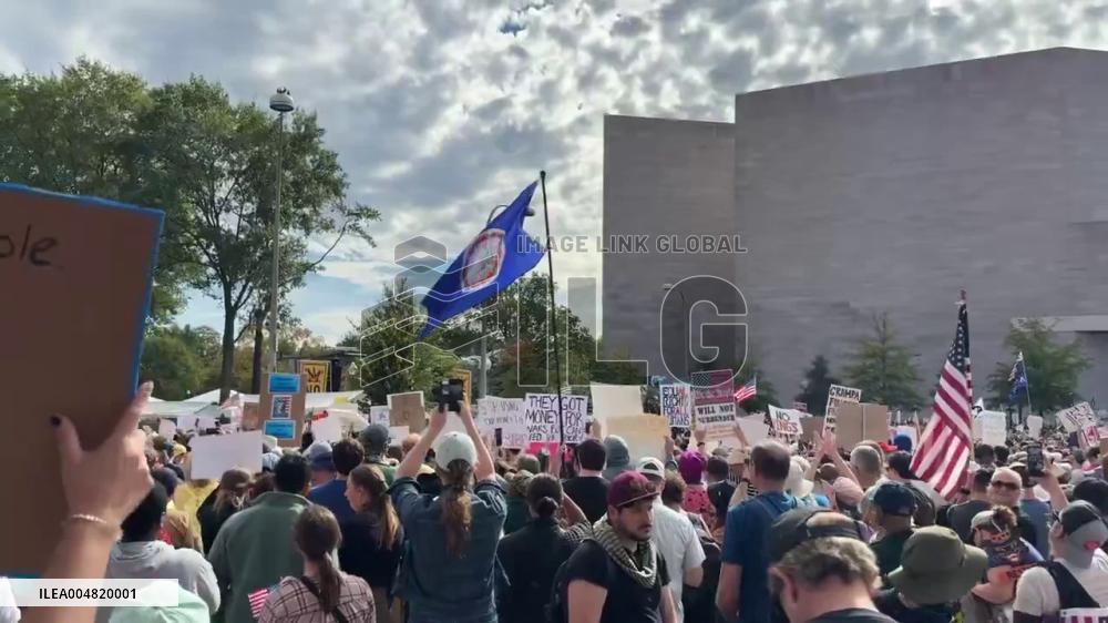 US: Thousands Rally Near DC Capitol for ‘No Kings’ Anti-Trump Protest