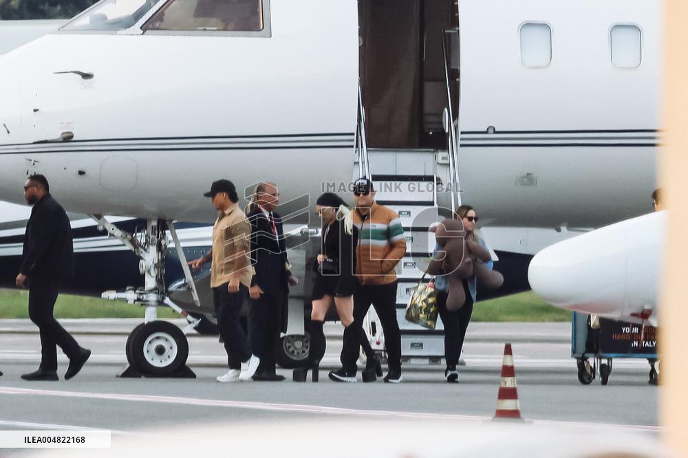 Lady Gaga and Boyfriend Arrive At Linate Airport - Milan