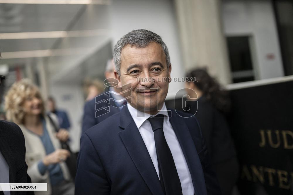 Gerald Darmanin Visits The Nanterre Court Near Paris