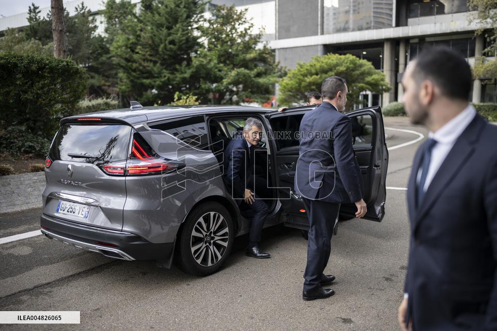 Gerald Darmanin Visits The Nanterre Court Near Paris