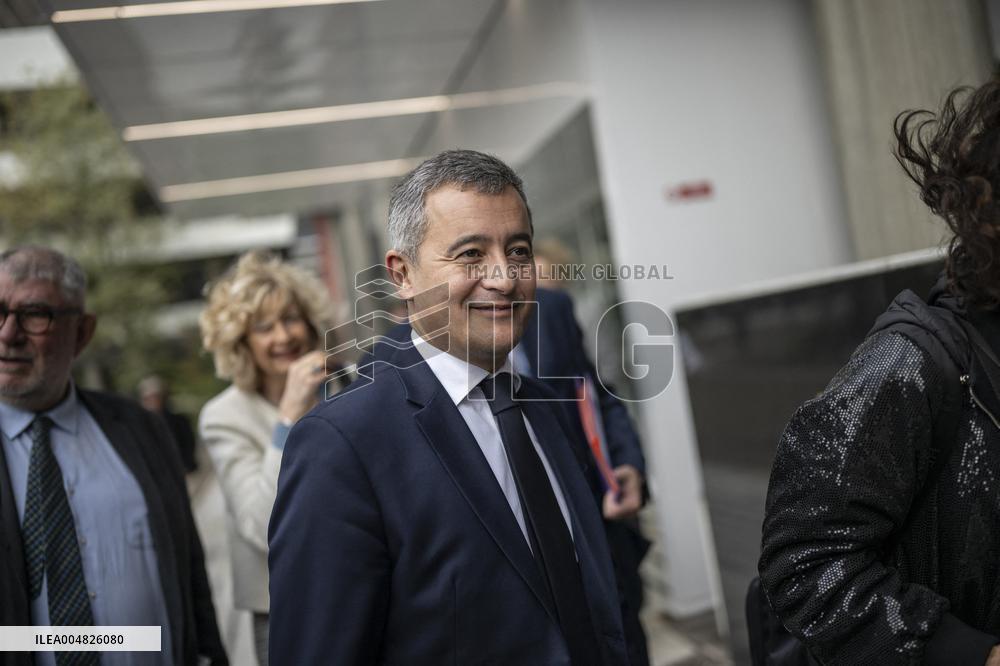 Gerald Darmanin Visits The Nanterre Court Near Paris