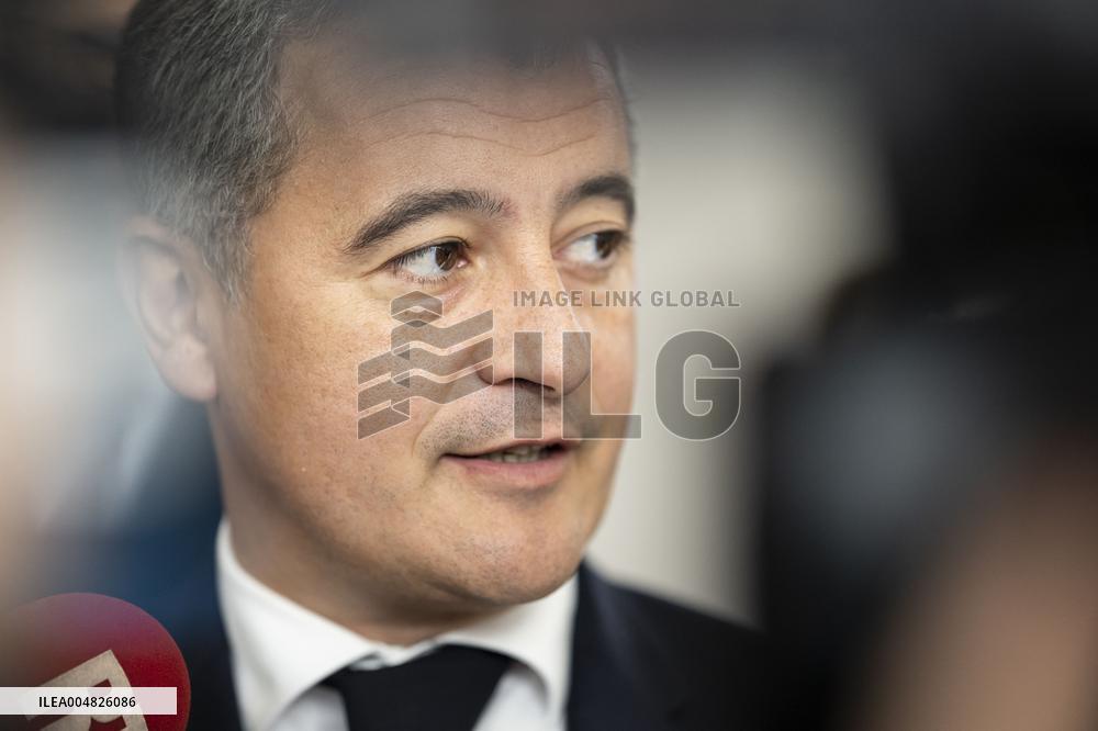 Gerald Darmanin Visits The Nanterre Court Near Paris