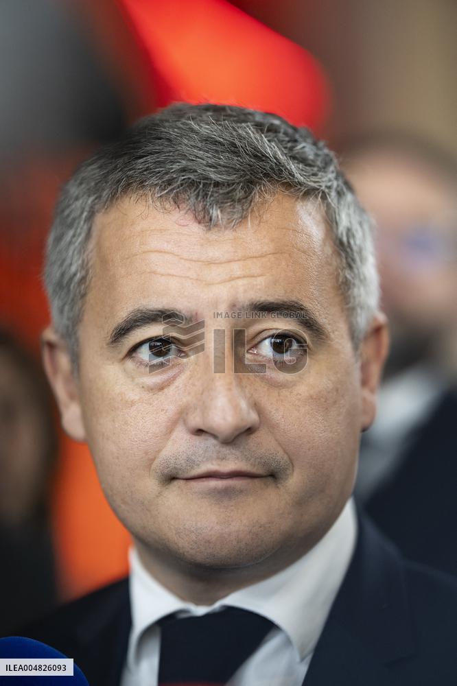 Gerald Darmanin Visits The Nanterre Court Near Paris