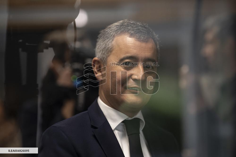 Gerald Darmanin Visits The Nanterre Court Near Paris