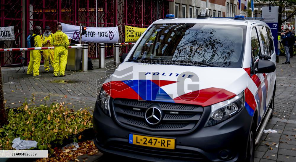 Climate Activists Demonstrate Against Tata Steel - The Hague