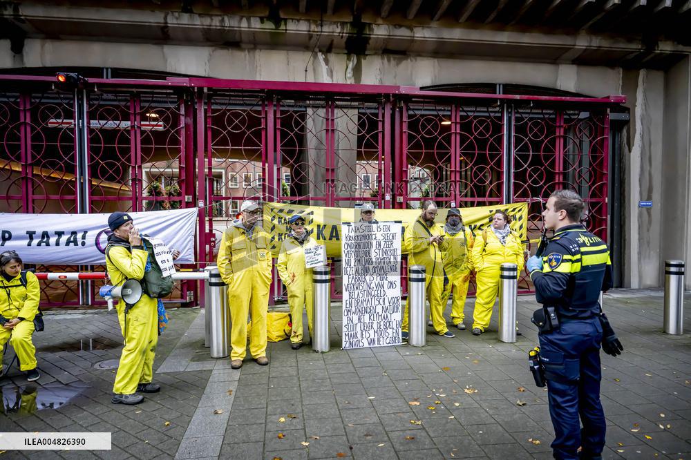 Climate Activists Demonstrate Against Tata Steel - The Hague