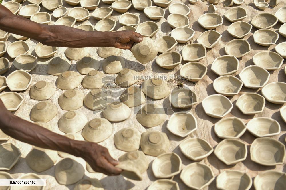 Earthen Lamp Making - India