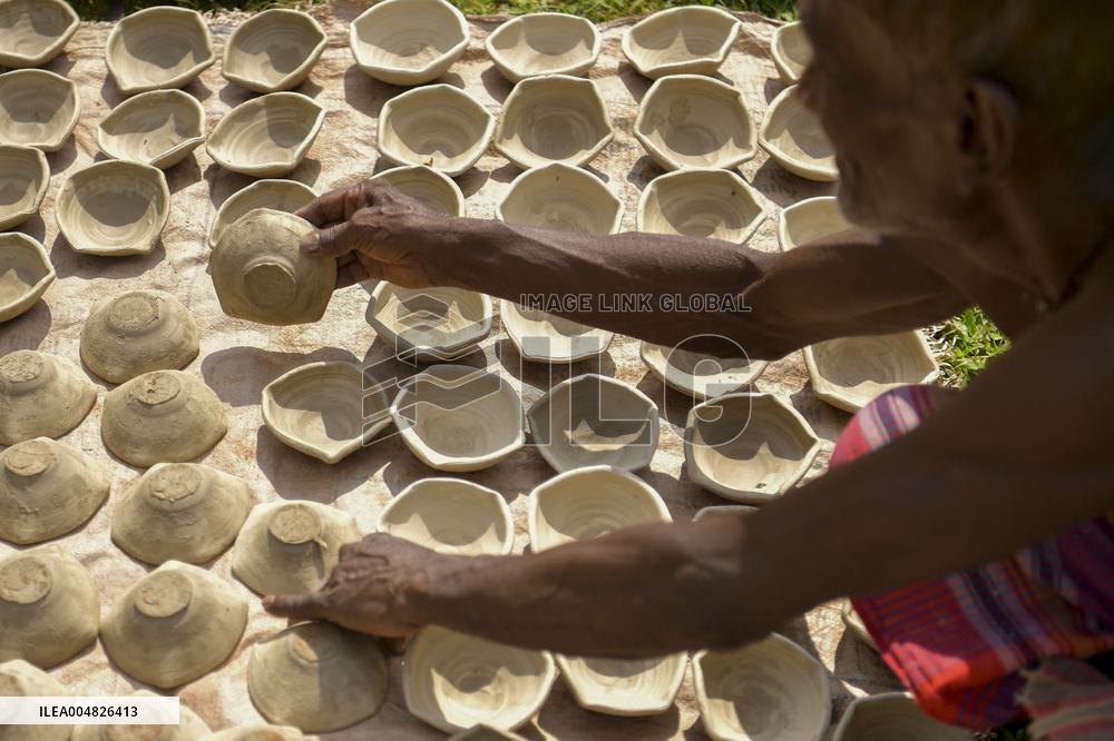 Earthen Lamp Making - India