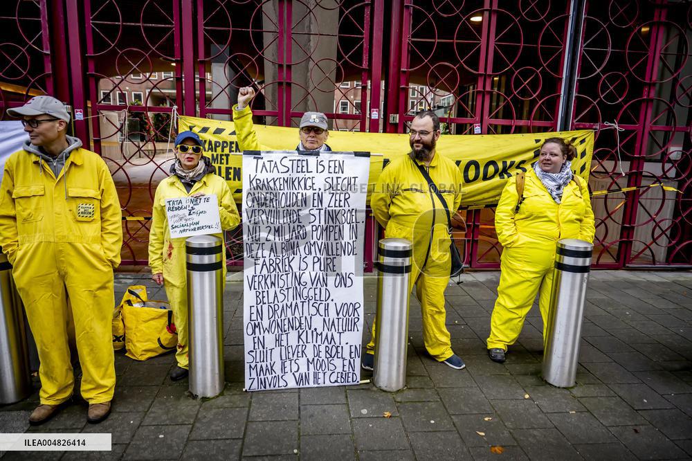 Climate Activists Demonstrate Against Tata Steel - The Hague