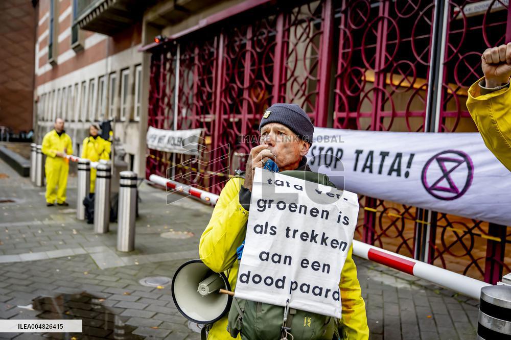 Climate Activists Demonstrate Against Tata Steel - The Hague