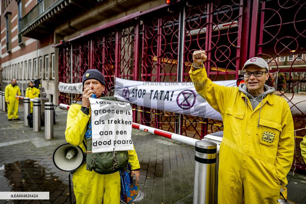 Climate Activists Demonstrate Against Tata Steel - The Hague