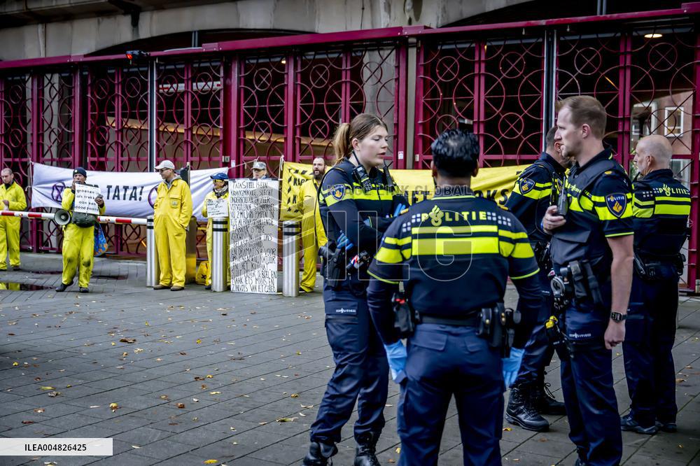 Climate Activists Demonstrate Against Tata Steel - The Hague