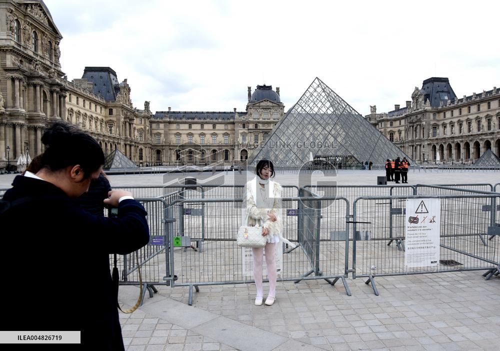 Day after Robbery of the closed Louvre Museum - Paris