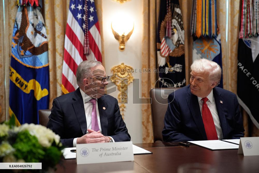Donald Trump with Anthony Albanese - Washington