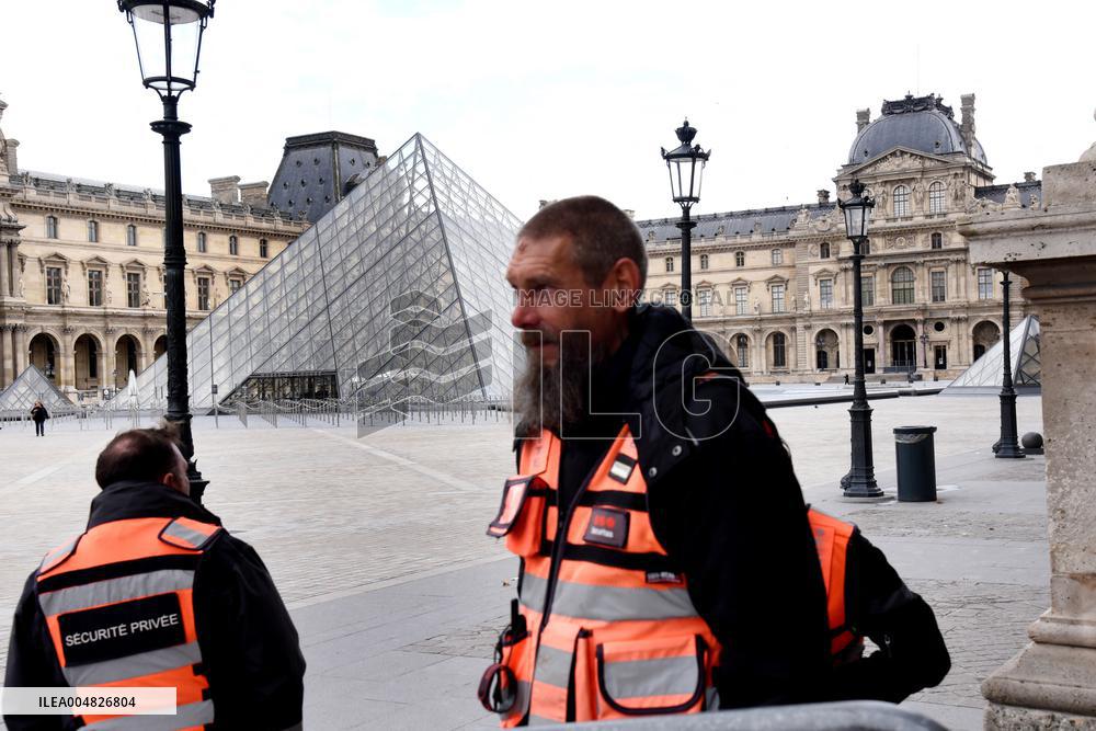 Day after Robbery of the closed Louvre Museum - Paris