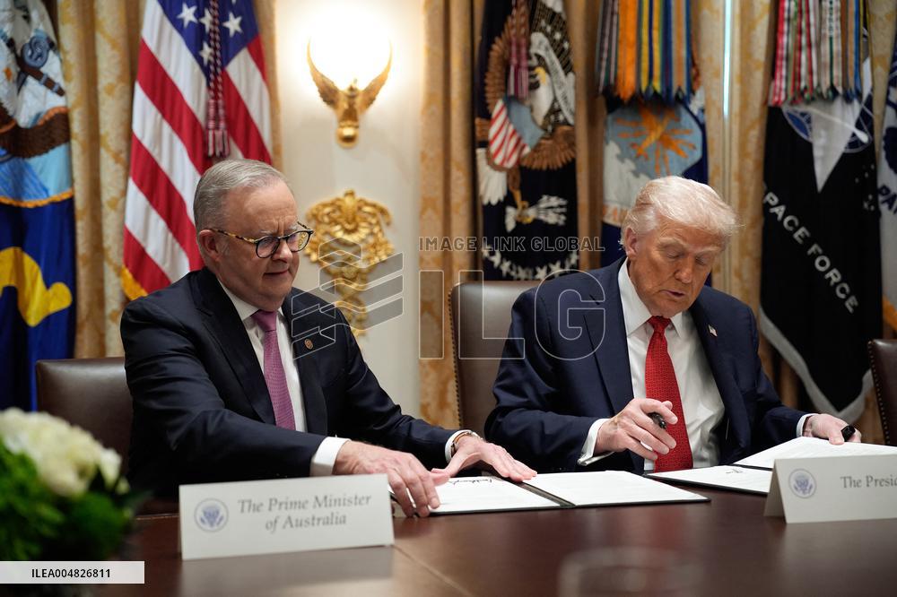 Donald Trump with Anthony Albanese - Washington