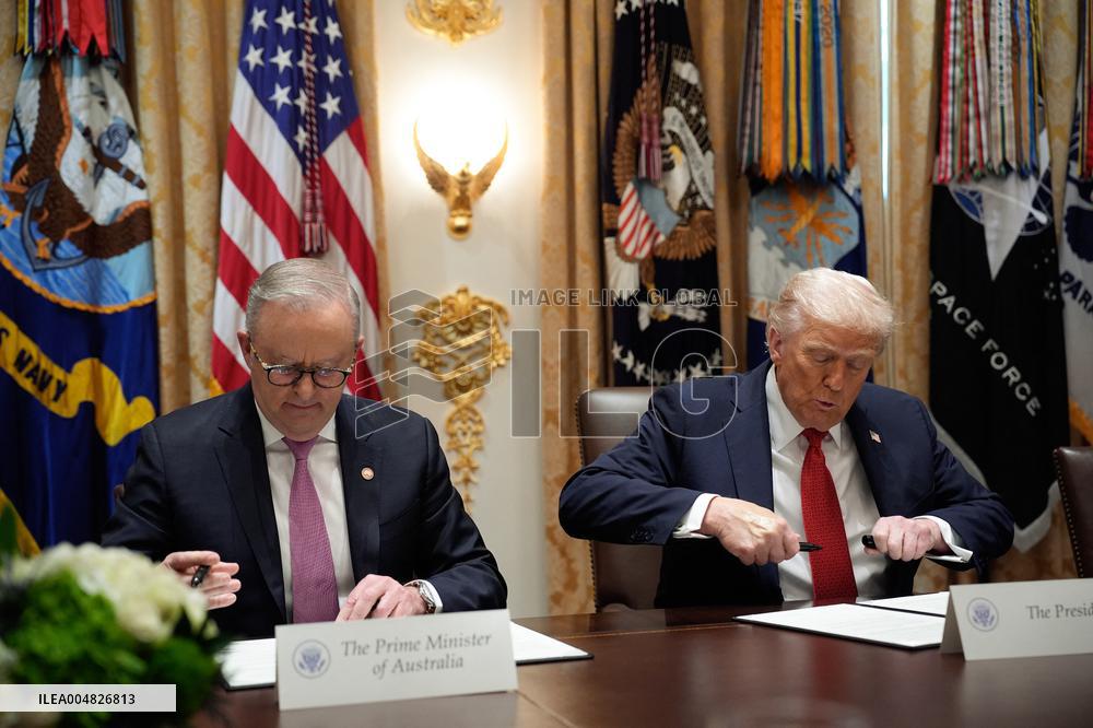 Donald Trump with Anthony Albanese - Washington