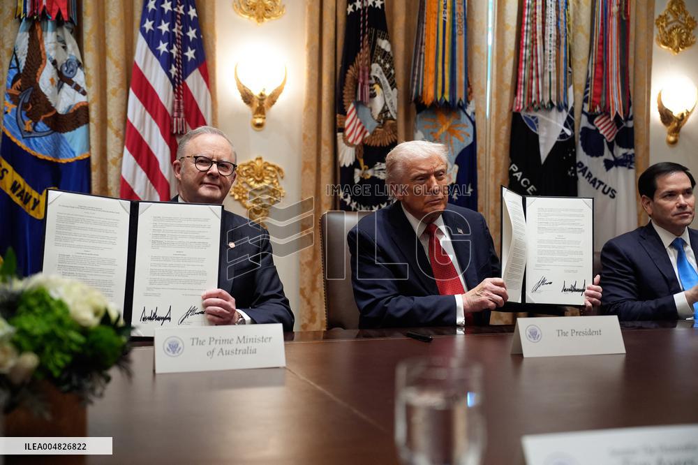 Donald Trump with Anthony Albanese - Washington