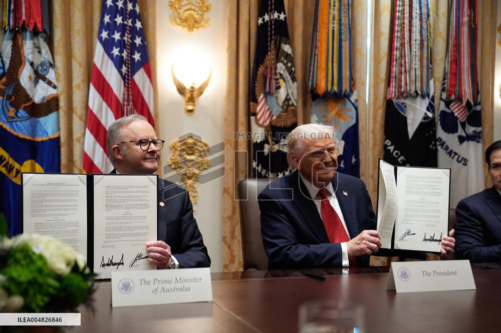 Donald Trump with Anthony Albanese - Washington