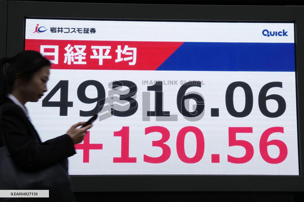 Nikkei stock index closes at all-time high
