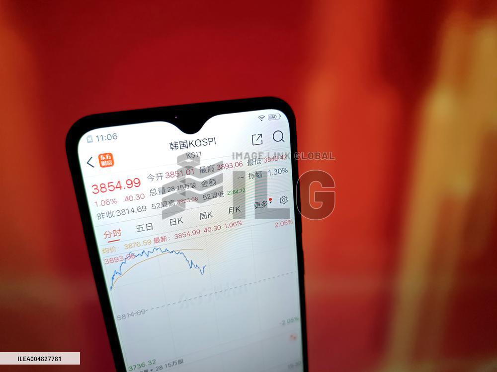 Illustration The Kospi Index of South Korea