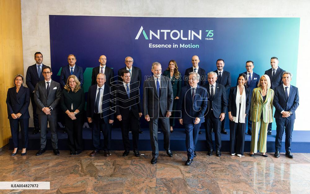 King Felipe Visits The Headquarters Of The Antolin Automobile Company - Burgos