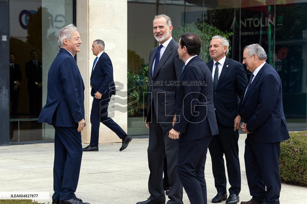 King Felipe Visits The Headquarters Of The Antolin Automobile Company - Burgos