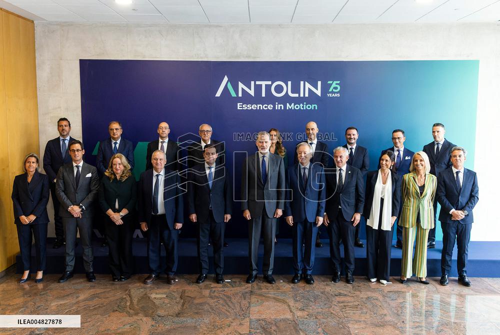 King Felipe Visits The Headquarters Of The Antolin Automobile Company - Burgos