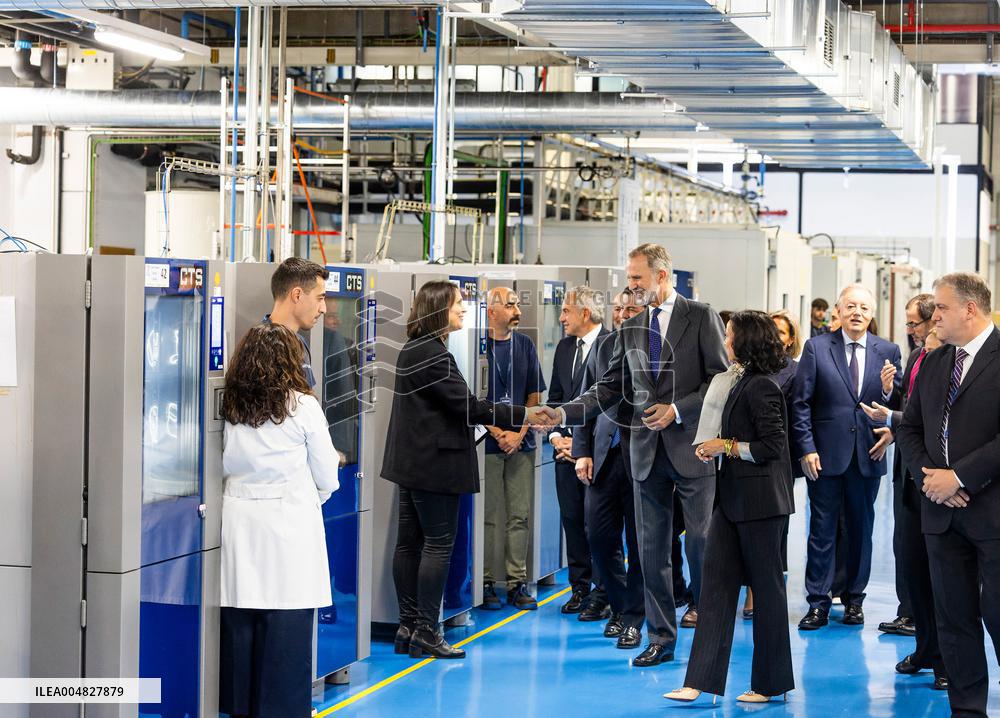 King Felipe Visits The Headquarters Of The Antolin Automobile Company - Burgos