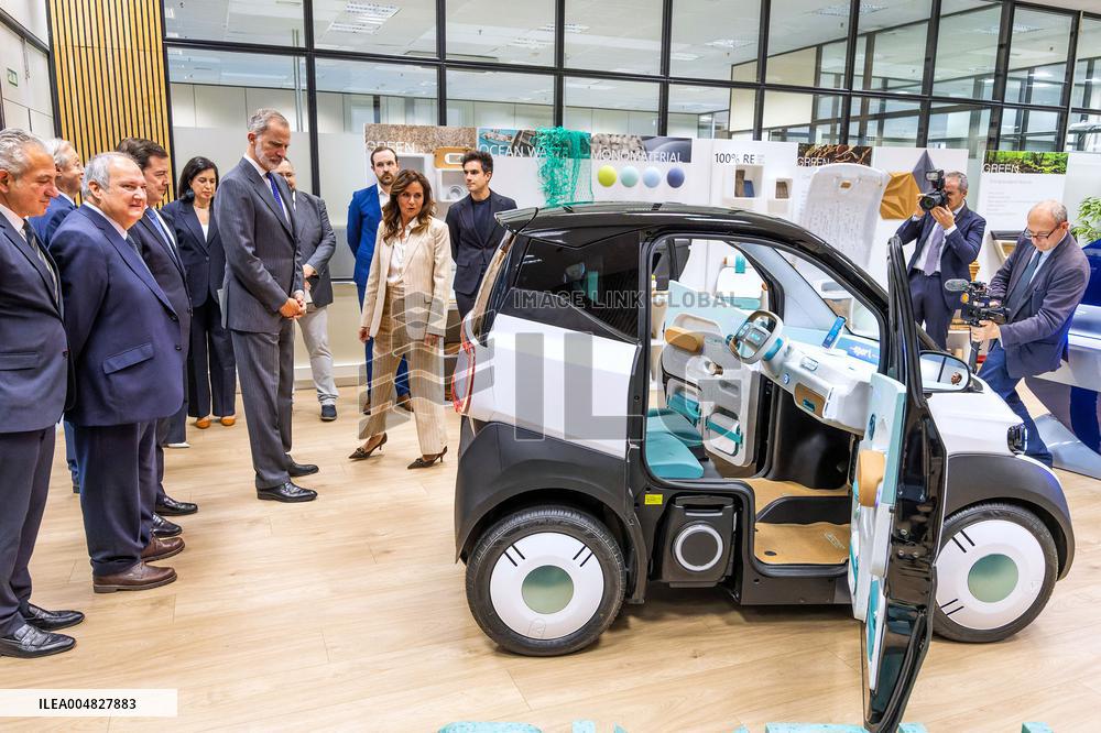 King Felipe Visits The Headquarters Of The Antolin Automobile Company - Burgos